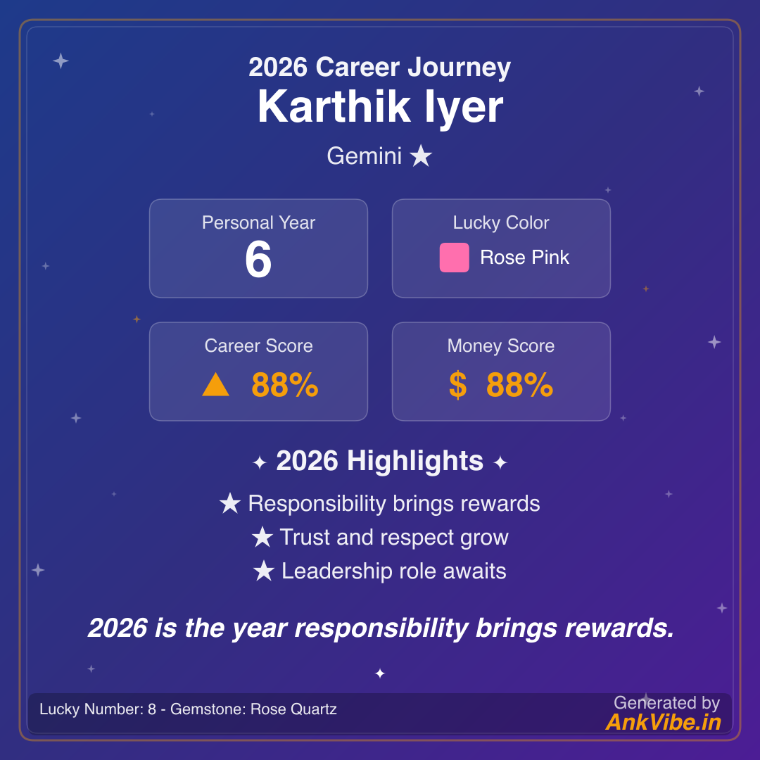 Sample Career 2026 Card